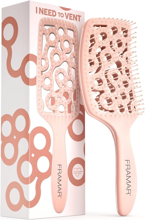 Brosse professionnelle pour cheveux mouillés rose